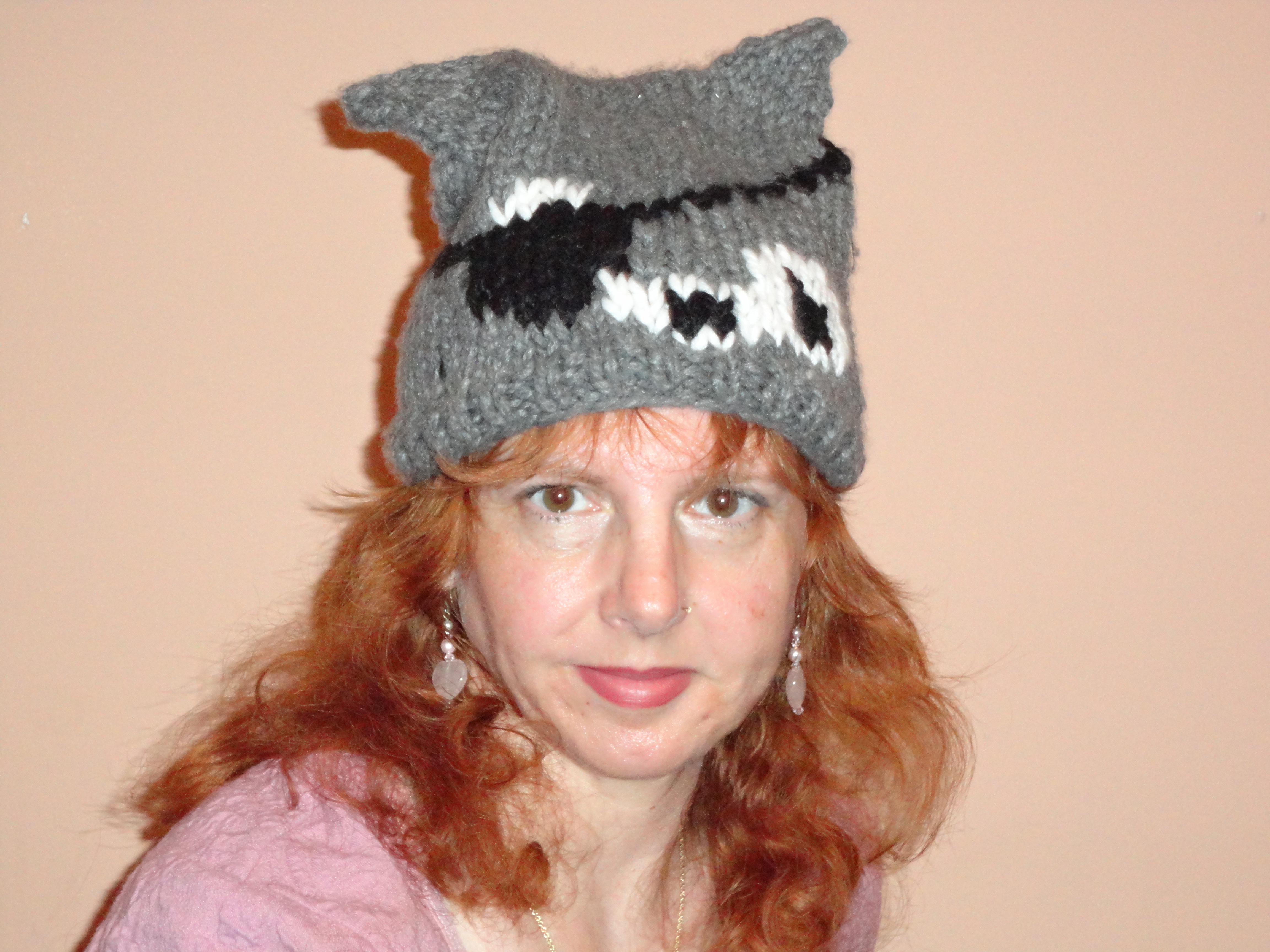 Anita in her kitty hat.
