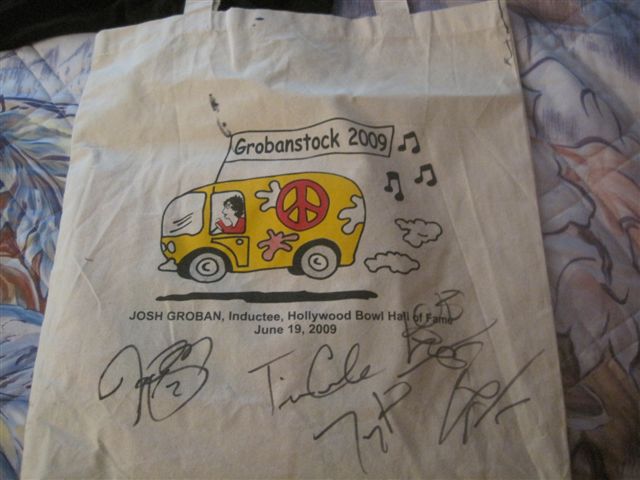 My Autographed Josh and band HB bag