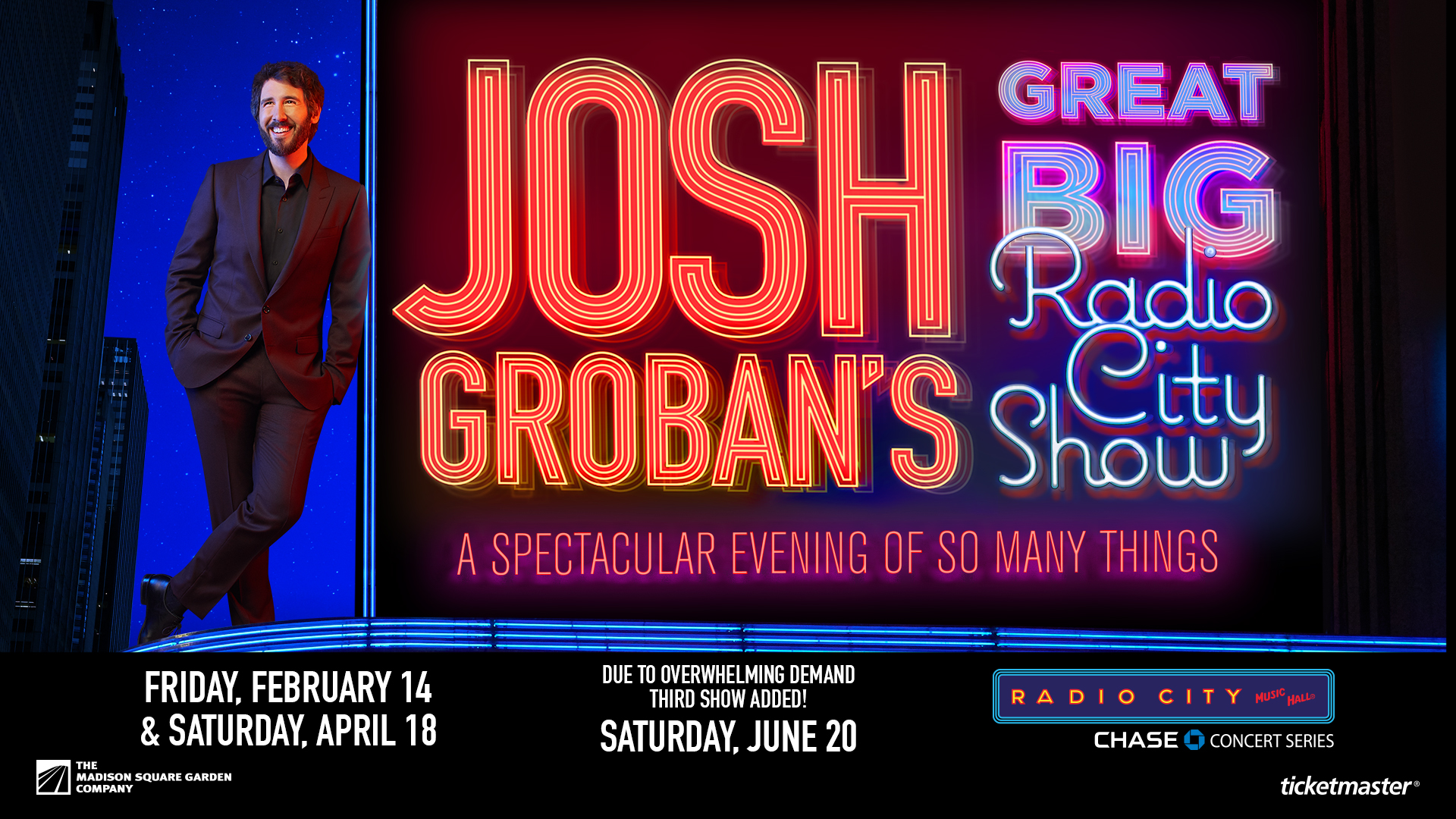 THIRD SHOW ADDED - Josh's Great Big Radio City Show!