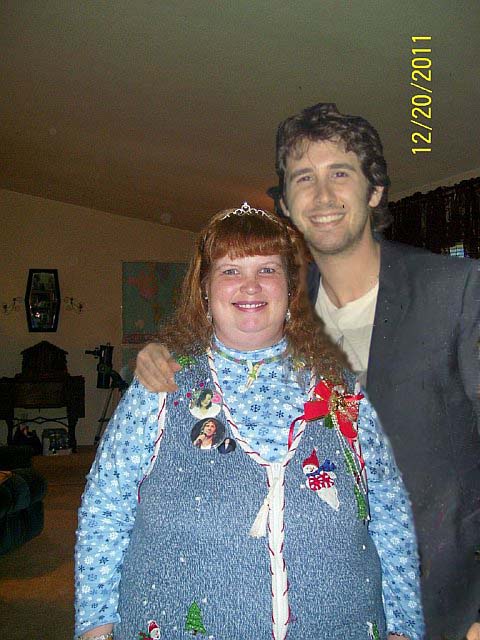 Josh & me in my Christmas Sweater '11